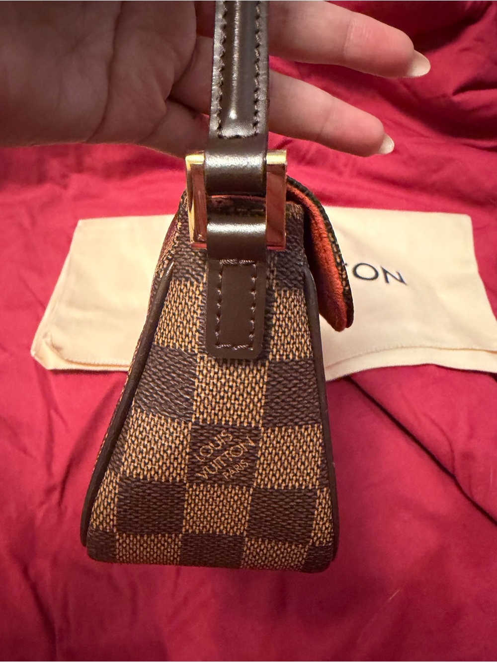 Louis Vuitton Brown Damier Ebene Shoulder Pochette - Picture 6 of 9